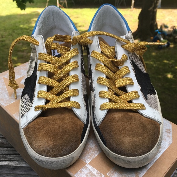 Golden Goose Superstar Rock Snake/Black Star NIB - Picture 3 of 10